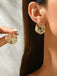 Boucles d'oreilles en alliage creux en spirale d'or