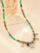 Collier Bohème Étoile Lune Soleil en Perles Turquoise