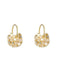 Boucles d'Oreilles Créoles Cristal Bouquet de Fleurs Vintage Blanc 2