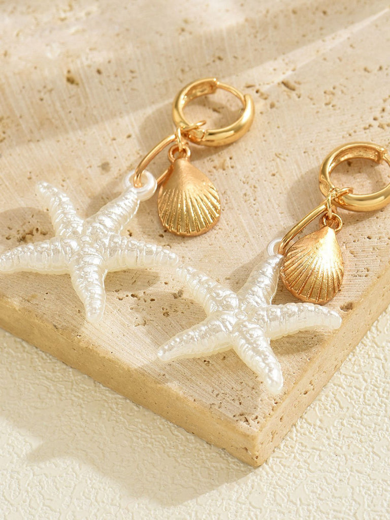 Or Vacation Style Étoile de Mer Boucles d'Oreilles 4