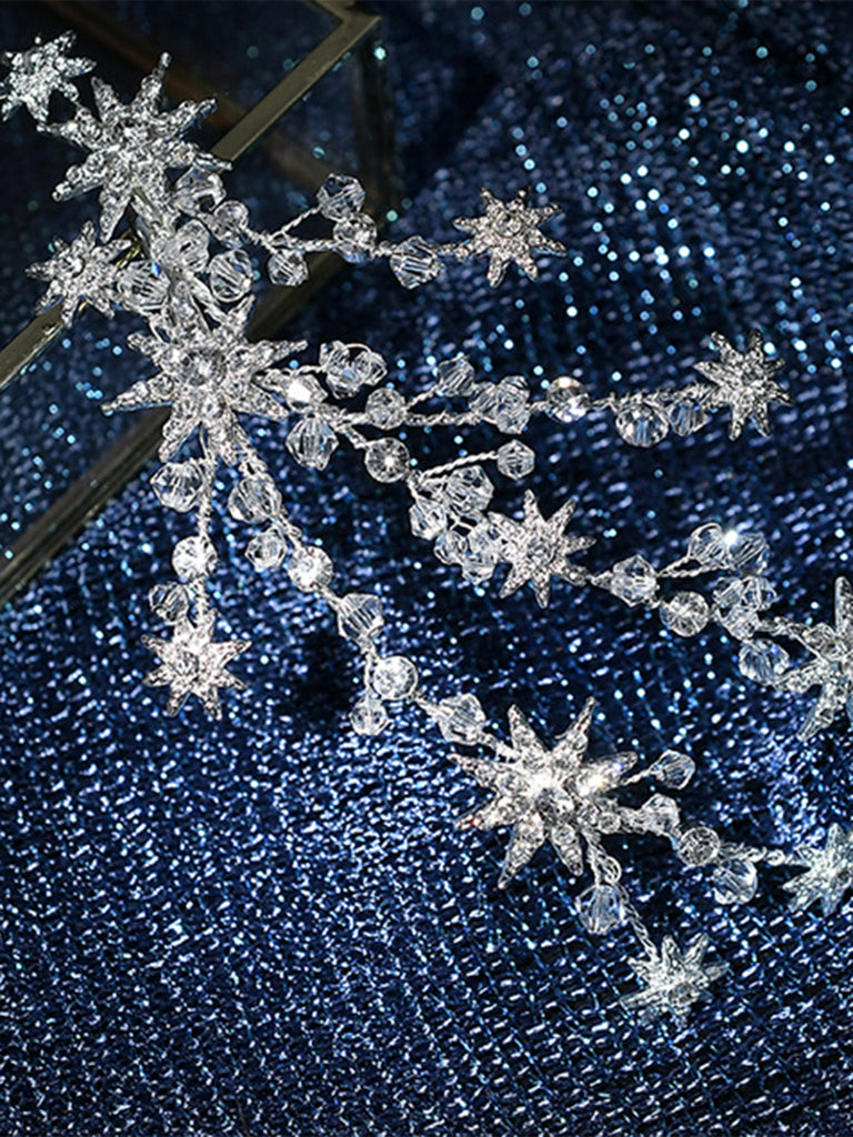 Pince à Cheveux Étoile Rayons Strass Argent 6