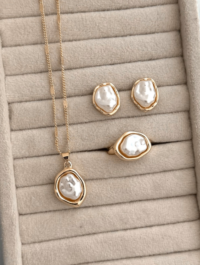 Ensemble Bijoux 3 Pièces Perles Baroques Vintage 4