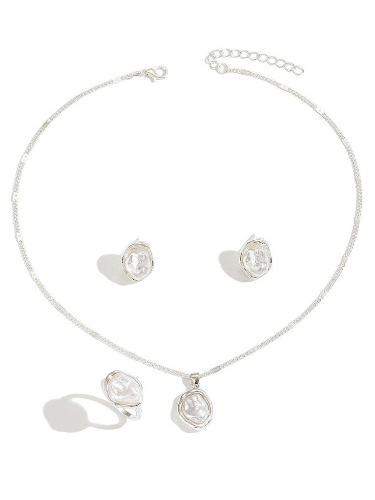Ensemble Bijoux 3 Pièces Perles Baroques Vintage 5