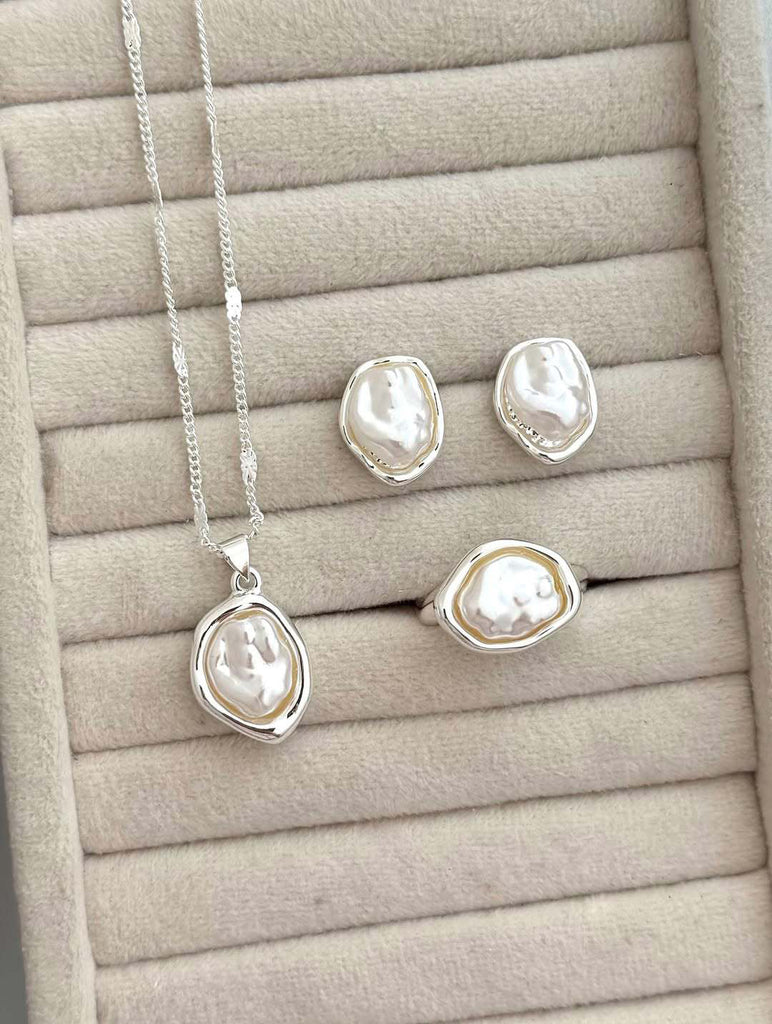 Ensemble Bijoux 3 Pièces Perles Baroques Vintage 7