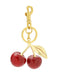 Accessoires Rouge Cerise Pendentif avec Doré Tone Feuille