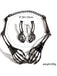 Accessoires Halloween Gothique Skeleton Ghost Hand Necklace et Earring Ensemble