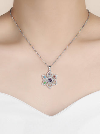 Accessoires Chakra Flower Pendentif avec Multicolore Crystals 2