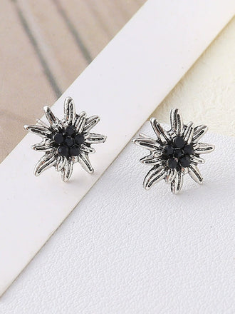 Accessoires Strass Edelweiss Flower Argent Stud 2