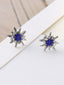 Boucles d'oreilles en forme de fleur d'edelweiss avec strass