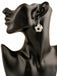 Boucles d'Oreilles Strass Ballon de Football Pendantes 2