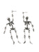 Boucles d’oreilles pendantes Halloween à squelette et chaînes - 1