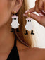 Boucles d'Oreilles Pendantes Western Fantôme Halloween Vintage