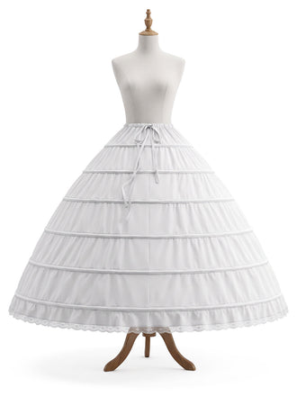 Jupon blanc à étages en dentelle style victorien Années 1970 - 1
