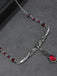 Collier gothique à pendentif chauve-souris et rubis rouge