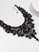 Collier ras-de-cou gothique victorien en dentelle avec pendentif en pierre