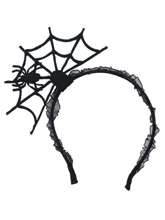 Ensemble d’accessoires noir d’Halloween avec cape à toile d’araignée