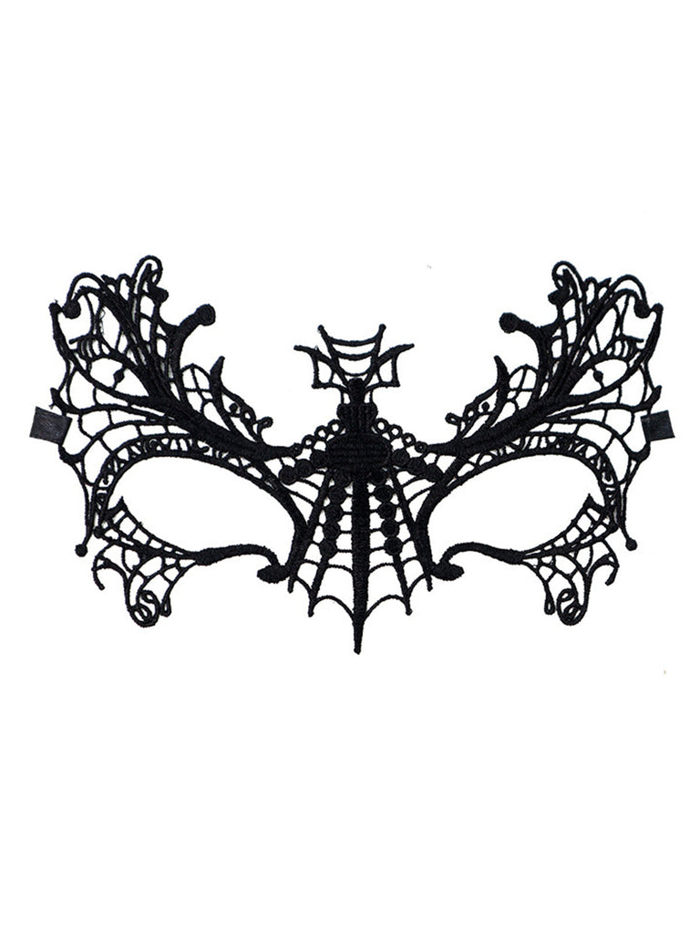 Ensemble d’accessoires noir d’Halloween avec cape à toile d’araignée