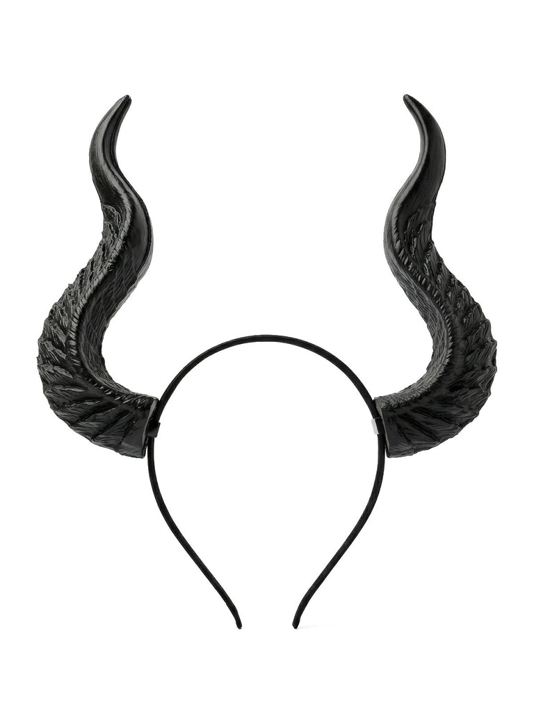 Bandeau noir à cornes de sorcière pour Halloween