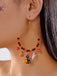 Boucles d’oreilles créoles vintage d’Halloween avec breloques citrouille et chat