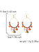 Boucles d’oreilles créoles vintage d’Halloween avec breloques citrouille et chat