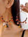 Boucles d’oreilles créoles vintage d’Halloween avec breloques citrouille et chat