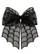 Nœud à cheveux gothique noir en tulle à toile d’araignée
