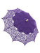 Parapluie vert ajouré en dentelle florale