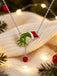 Collier de Noël à pendentif main vert et rouge