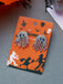 Boucles d’oreilles pendantes fantôme à franges et strass pour Halloween