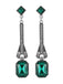 Boucles d’oreilles pendantes vintage en cristal et pierres précieuses