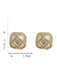 Boucles d'oreilles vintage en alliage d'or et perles
