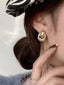 Boucles d'oreilles cercle d'or vintage