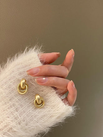 Boucles d'oreilles cercle d'or vintage