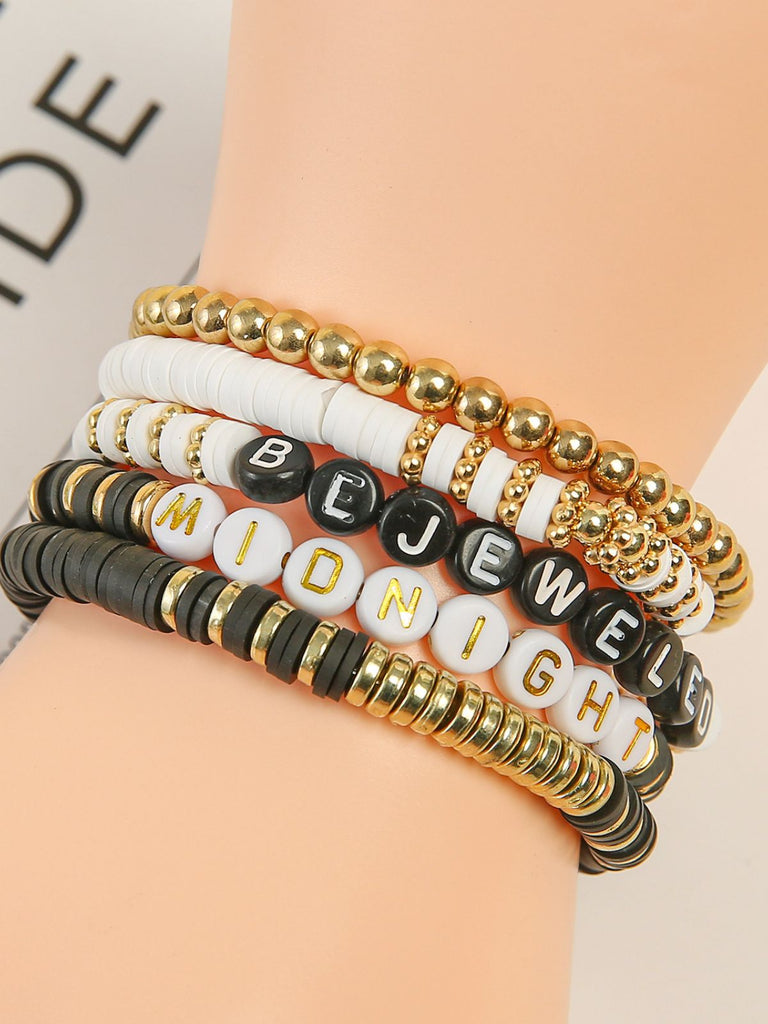 Bracelet Smiley Soleil Lettre Polymère