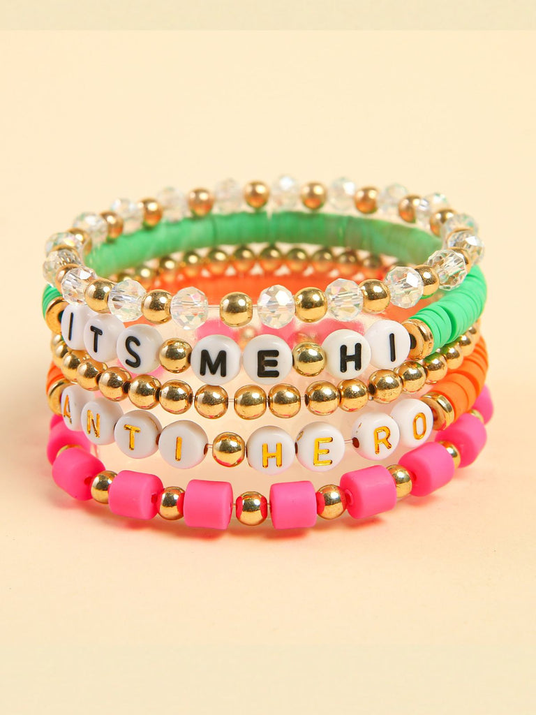 Bracelet Smiley Soleil Lettre Polymère