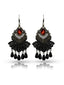 Boucles d'oreilles vintage pendantes en perles de rubis pour Halloween