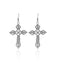 Boucles d'oreilles pendantes en argent avec croix d'Halloween