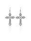 Boucles d'oreilles pendantes en argent avec croix d'Halloween