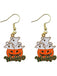 Boucles d'oreilles orange citrouille et fantôme d'Halloween