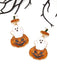 Boucles d'oreilles orange fantôme et citrouille d'Halloween