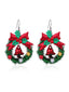 Boucles d'oreilles pendantes mignonnes avec éléments de Noël