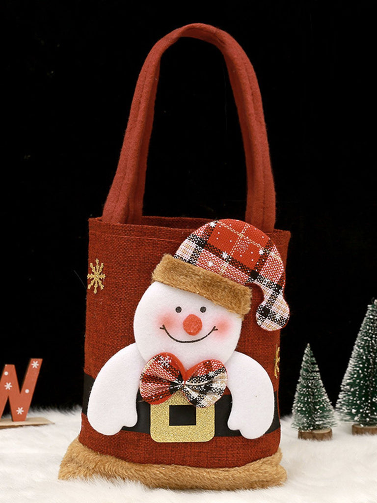 Sac à main rouge de Noël avec bonbons en 3D