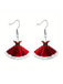 Boucles d'oreilles pendantes en acrylique en forme de robe de princesse