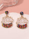 Boucles d'oreilles vintage en strass pour gâteau d'anniversaire
