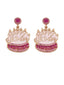 Boucles d'oreilles vintage en strass pour gâteau d'anniversaire