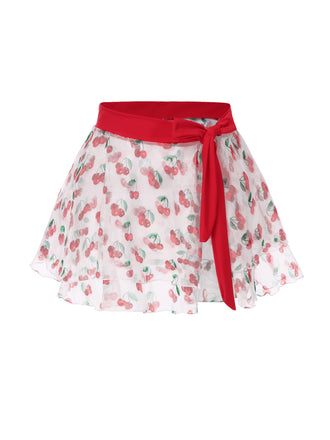 Cache Maillot rouge cerise à lacets années 1950