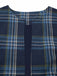 [Prévente] Veste boléro manches mi-longues à carreaux bleu foncé des années 1950