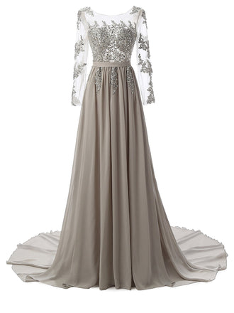 robe longue strass mousseline patchwork tulle