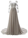 robe longue strass mousseline patchwork tulle