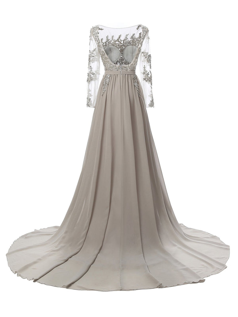 robe longue strass mousseline patchwork tulle